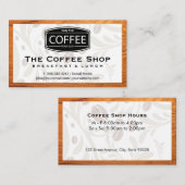 Kaffeebaum | Bohnen | Holzgrenze Visitenkarte (Vorne/Hinten)