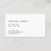 Kaffeebaum | Französische Presse | Barista Visitenkarte (Rückseite)