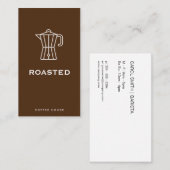 Kaffeebaum | Französische Presse | Barista Visitenkarte (Vorne/Hinten)