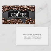 Kaffeebaum | Hintergrund der Kaffeebohnen Visitenkarte (Vorne/Hinten)