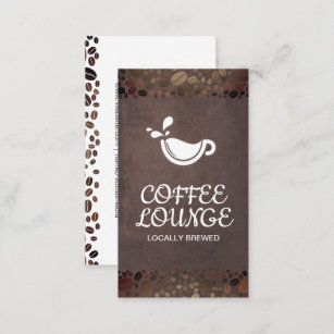 Kaffeebaum   Kaffee-Cup und Bohnen Visitenkarte