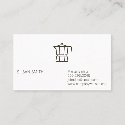 Kaffeebaum | Kaffeebohnen Visitenkarte (Rückseite)