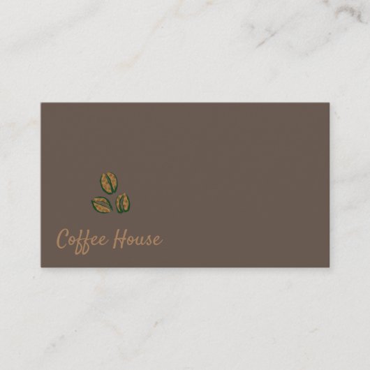 Kaffeebaum | Kaffeebohnen Visitenkarte (Vorderseite)