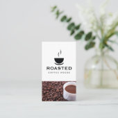 Kaffeebaum | Kaffeebohnen Visitenkarte (Stehend Vorderseite)