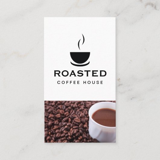 Kaffeebaum | Kaffeebohnen Visitenkarte (Vorderseite)