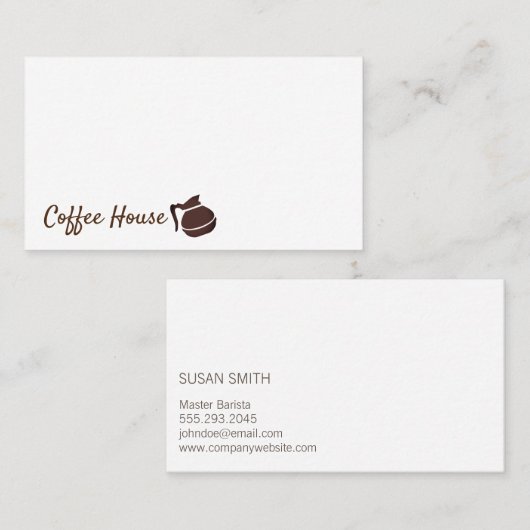 Kaffeebaum | Kaffeekanne Visitenkarte (Vorne/Hinten)