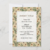 Kaffeebaummuster Einladung (Rückseite)