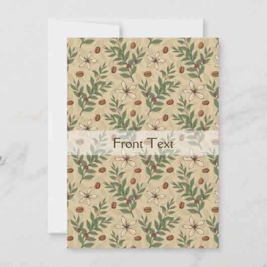 Kaffeebaummuster Einladung (Vorderseite)