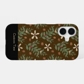 Kaffeebaummuster iPhone 16 Hülle (Rückseite (Horizontal))