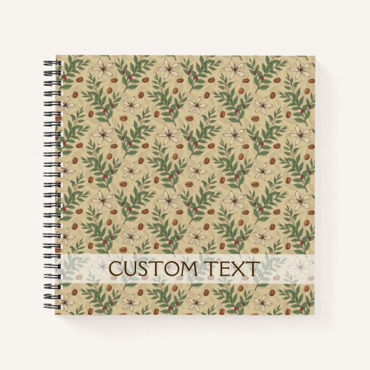 Kaffeebaummuster Notizblock (Vorderseite)