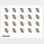 Kaffeebaustrasse Runder Aufkleber (Blatt)