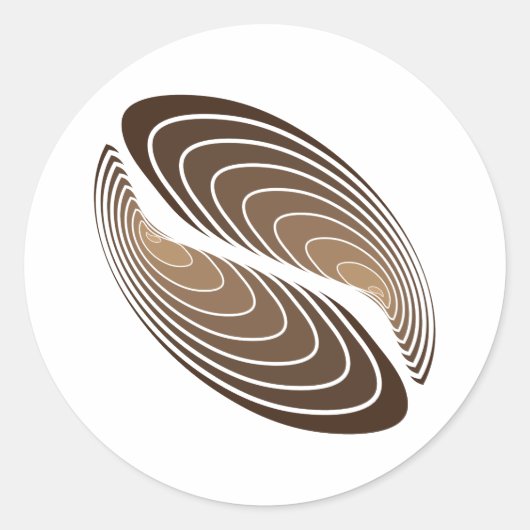 Kaffeebaustrasse Runder Aufkleber (Vorderseite)