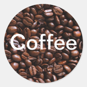 Kaffeebean-Stickers Runder Aufkleber