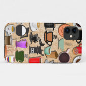 Kaffeebecher auf Creme Case-Mate iPhone Hülle (Rückseite (Horizontal))