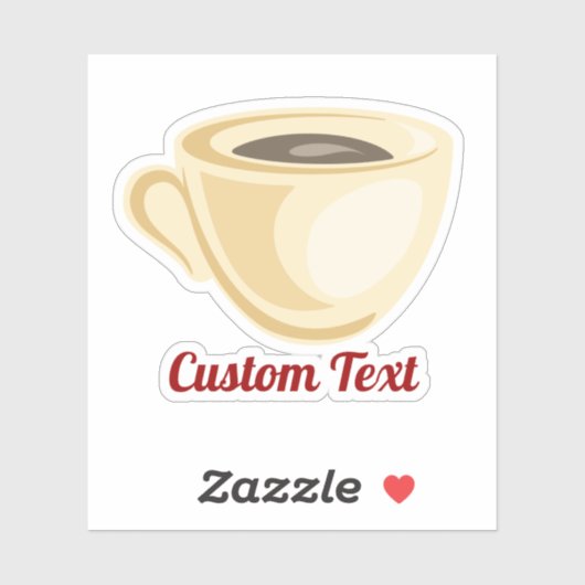 Kaffeebecher Aufkleber (Blatt)