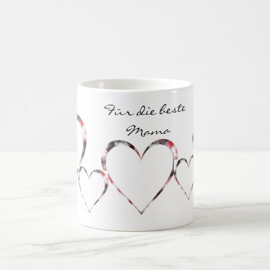 Kaffeebecher beste Mutter Herzbecher Kaffeetasse (Mittel)