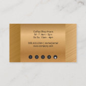 Kaffeebecher | Bronze-Metallic Hintergrund Treuekarte (Rückseite)