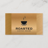 Kaffeebecher | Bronze-Metallic Hintergrund Treuekarte (Vorderseite)