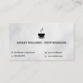 Kaffeebecher | Cafe Illustrations Visitenkarte (Rückseite)