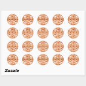 Kaffeebecher Cozy Muster Runder Aufkleber (Blatt)