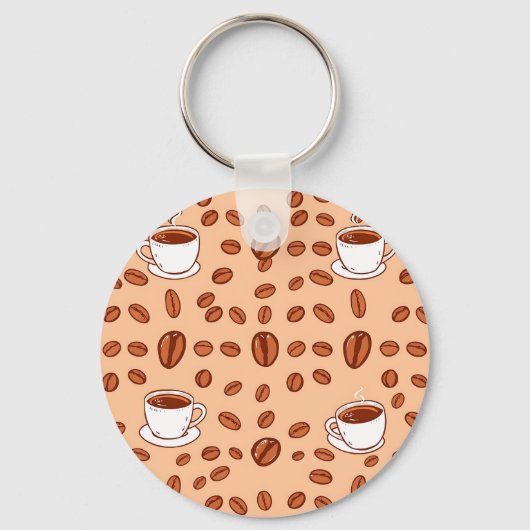 Kaffeebecher Cozy Muster Schlüsselanhänger (Vorderseite)