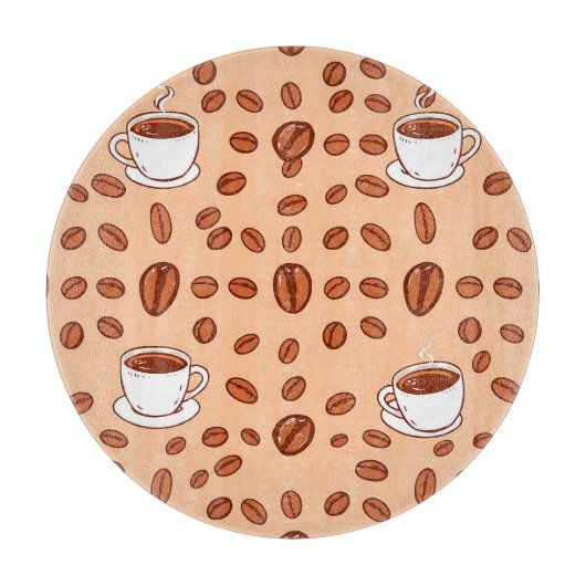 Kaffeebecher Cozy Muster Schneidebrett (Vorderseite)