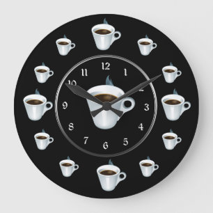Kaffeebecher Große Wanduhr