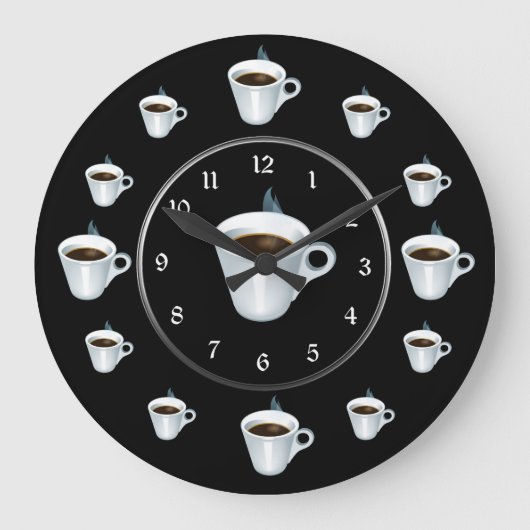 Kaffeebecher Große Wanduhr (Vorderseite)