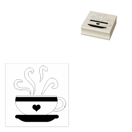 Kaffeebecher Gummistempel (Stempel)
