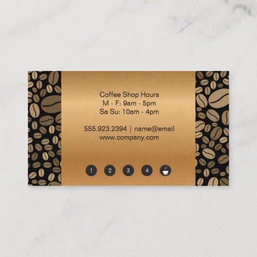 Kaffeebecher | Kaffeebohnen Treuekarte (Rückseite)