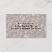 Kaffeebecher | Kaffeebohnen Visitenkarte (Rückseite)