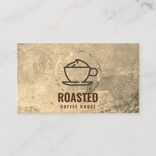 Kaffeebecher | Kaffeebohnen Visitenkarte (Vorderseite)