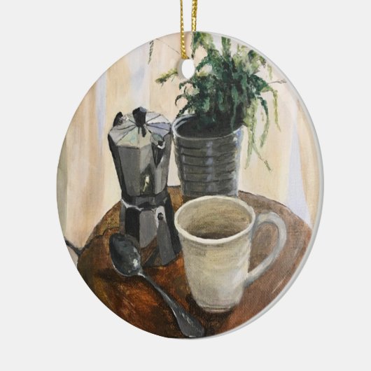 Kaffeebecher Keramik Ornament (Links)