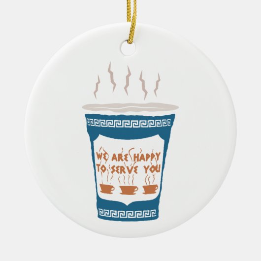 Kaffeebecher Keramik Ornament (Vorne)