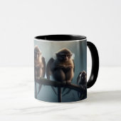 Kaffeebecher mit Perched-Affen Tasse (VorderseiteRechts)