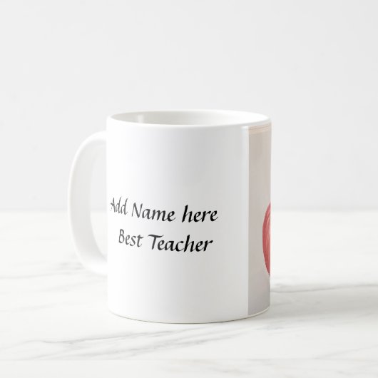Kaffeebecher oder Teetasse mit Apfel-Design (Vorderseite Links)