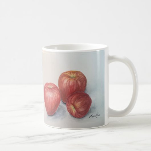 Kaffeebecher oder Teetasse mit Apfel-Design (Rechts)