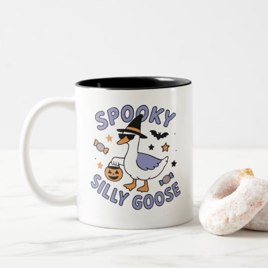 Kaffeebecher oder Teetasse (Tasse) Halloween (Mit Donut)