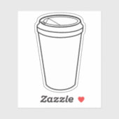 Kaffeebecher (Papier zum Mitnehmen) Aufkleber (Blatt)