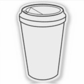 Kaffeebecher (Papier zum Mitnehmen) Aufkleber (Vorderseite)