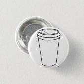 Kaffeebecher (Papier zum Mitnehmen) Button (Vorne & Hinten)