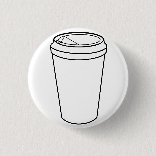 Kaffeebecher (Papier zum Mitnehmen) Button (Vorderseite)