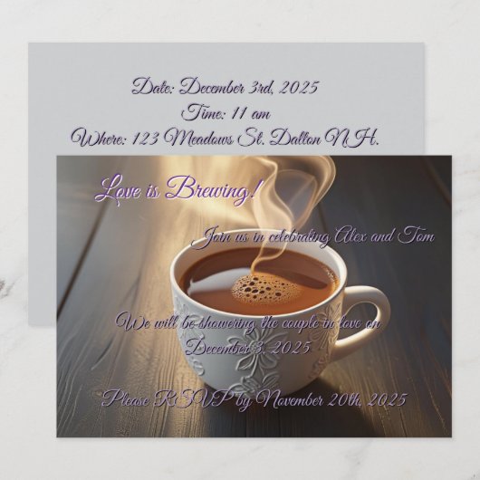 Kaffeebecher Polterabend Einladung (Vorne/Hinten)