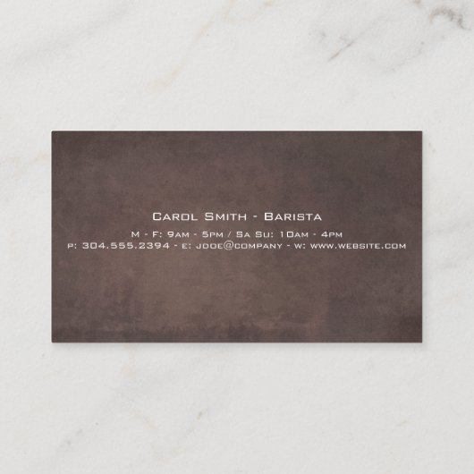 Kaffeebecher | QR-Code Visitenkarte (Rückseite)