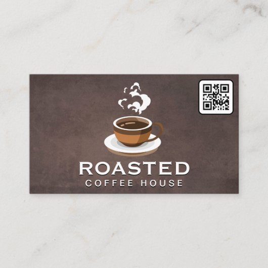 Kaffeebecher | QR-Code Visitenkarte (Vorderseite)