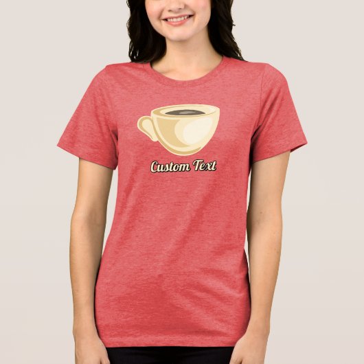 Kaffeebecher Tri-Blend Shirt (Vorderseite)
