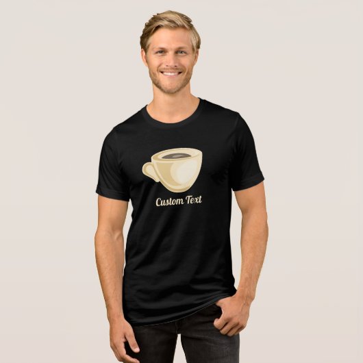 Kaffeebecher Tri-Blend Shirt (Vorderseite voll)