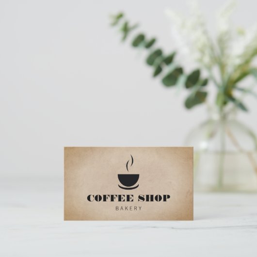 Kaffeebecher Visitenkarte (Stehend Vorderseite)