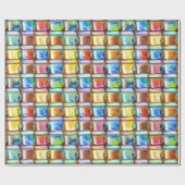 Kaffeebecher Wand Wasserfarbmuster Geschenkpapier (Flach)