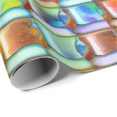 Kaffeebecher Wand Wasserfarbmuster Geschenkpapier (Rolleneckpunkt)